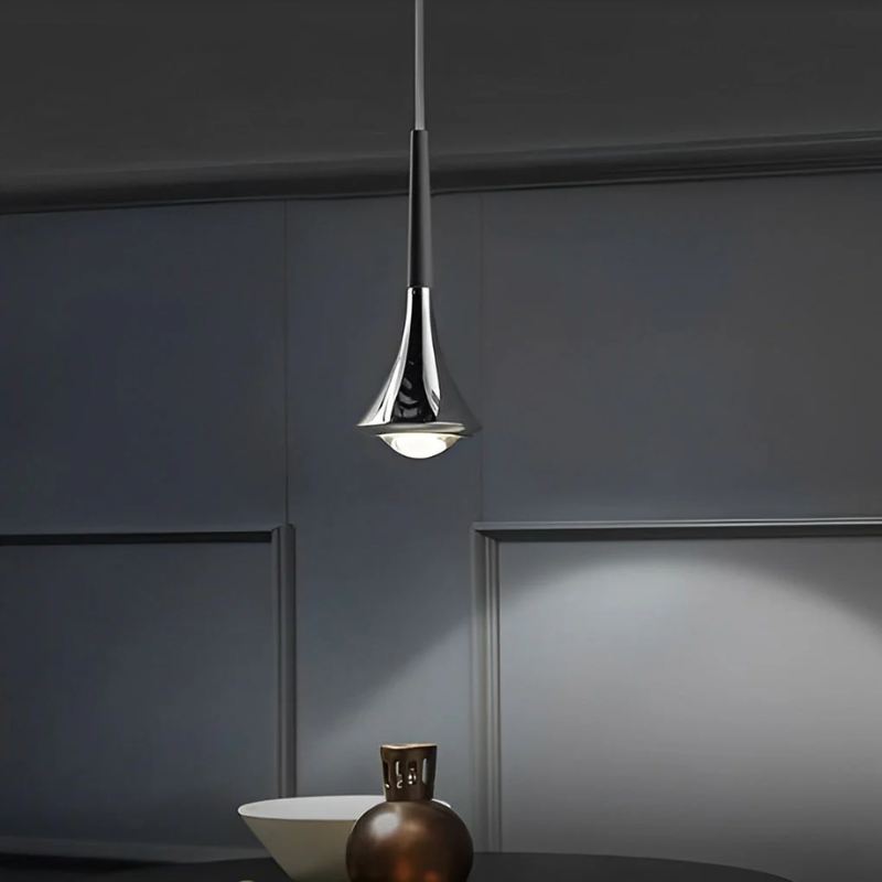 BowLift | Scandinavian Pendant Lamp in Droplet Shape of Metal