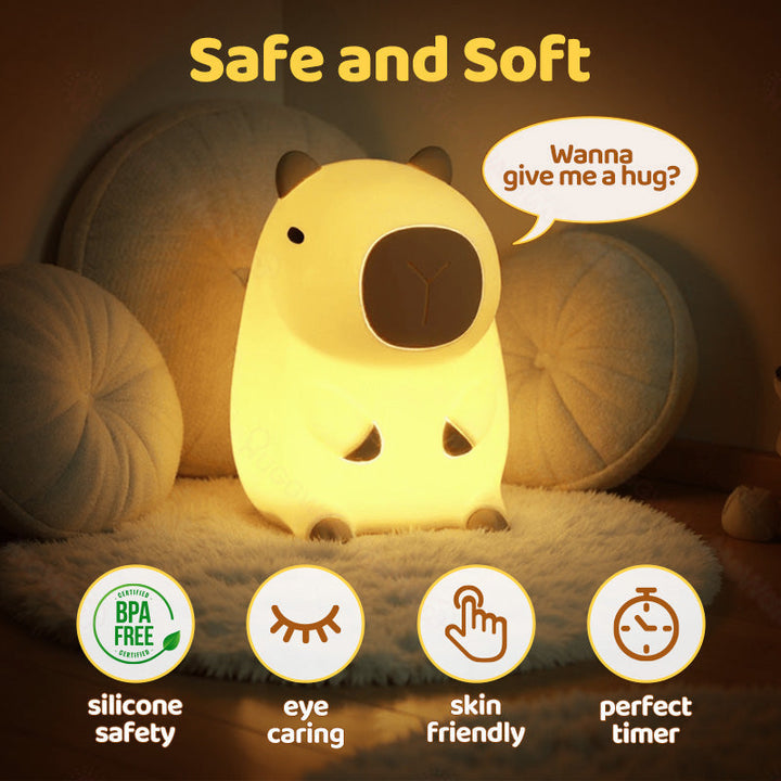 BowLift | SquishBara | Capybara Squishy Night Light Ideal Gift for All Ages