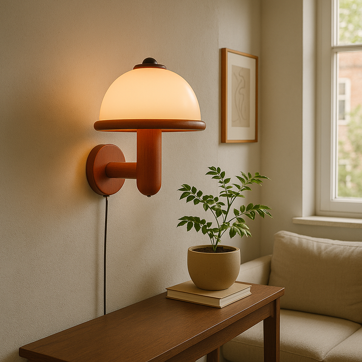 BowLift | NordShroom | Wooden Wall Lamp in Scandinavian Mushroom Style