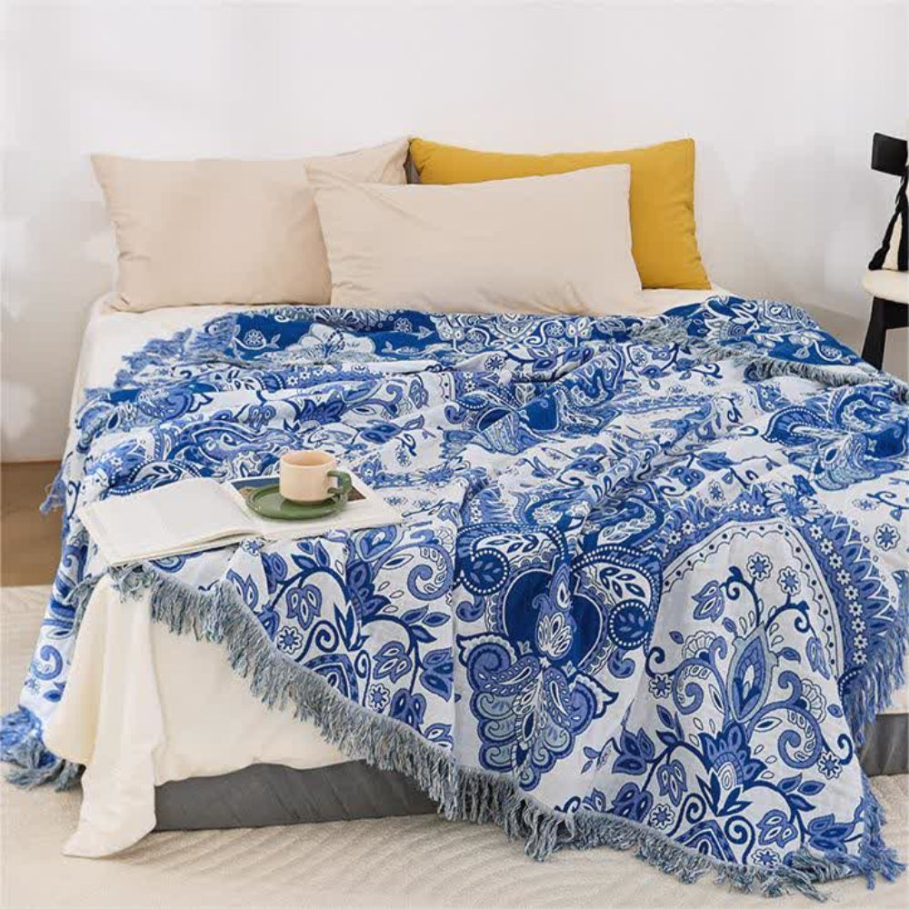 BowLift | Paisley Dream Cotton Tassel Blanket