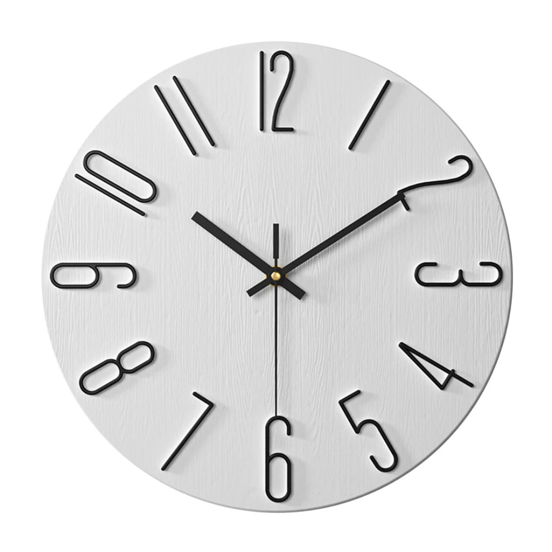BowLift | Modern Wall Clock Black | Timeless Wall Decoration 30 cm