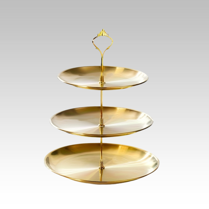 SteelTower - Elegant Triple Serving Plate for Parties Bowlift