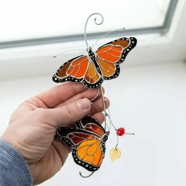 Stained Monarch Butterfly  Window Decor | Bowlift