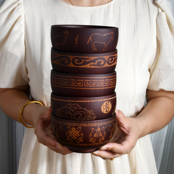 Ethnic wooden bowl Bowlift