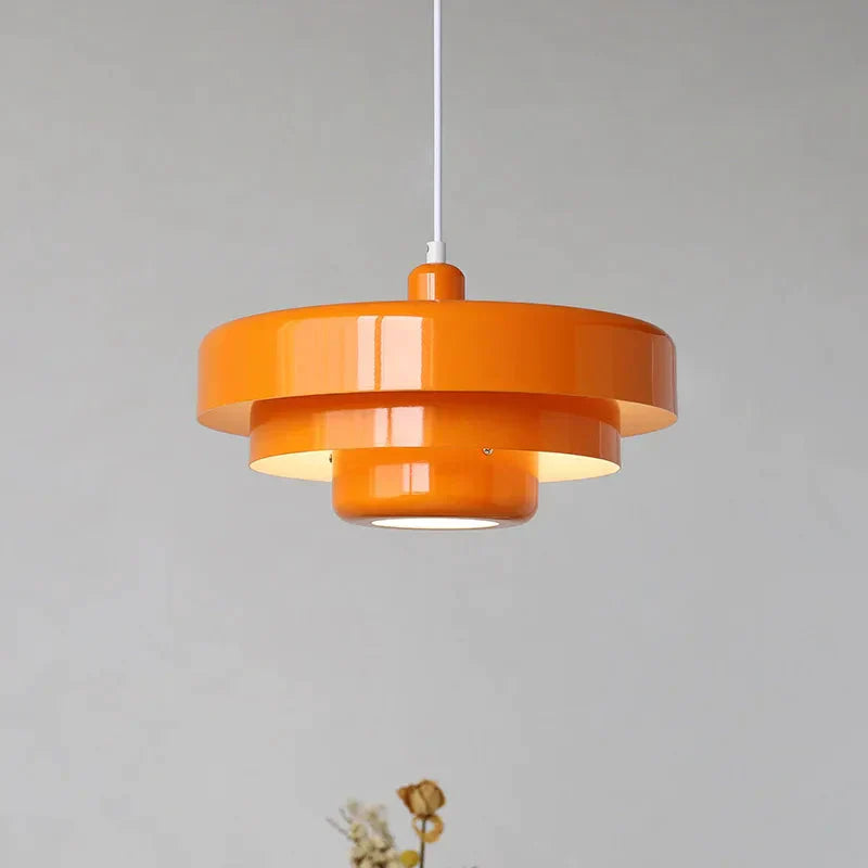 Modern Orange LED Pendant Lamp – Scandinavian Hanging Light for Living Room, Kitchen, and Dining Room | Bowlift