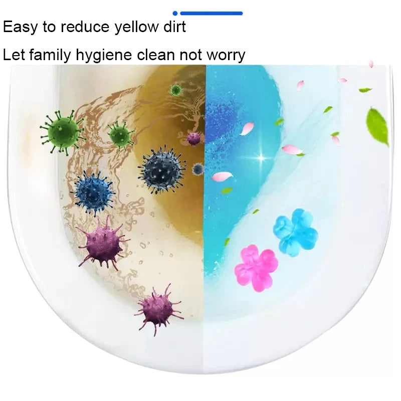 Toilet Freshener Cleaner Gel Flower Stamp Bowlift
