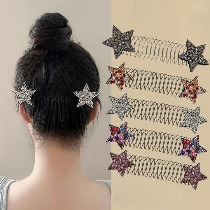 Rhinestone Star Hair Comb Set (5 pieces) | Bowlift