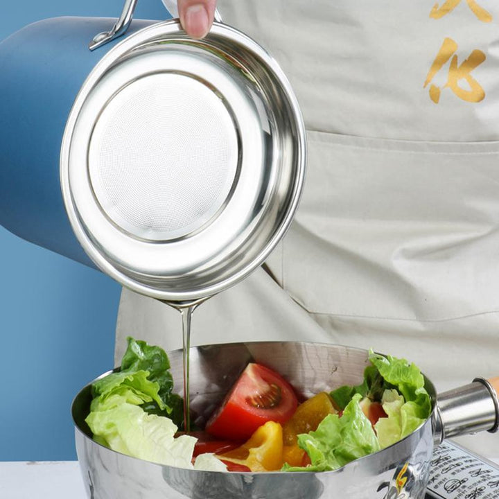 Stainless Steel Oil Strainer Storage Can | Bowlift