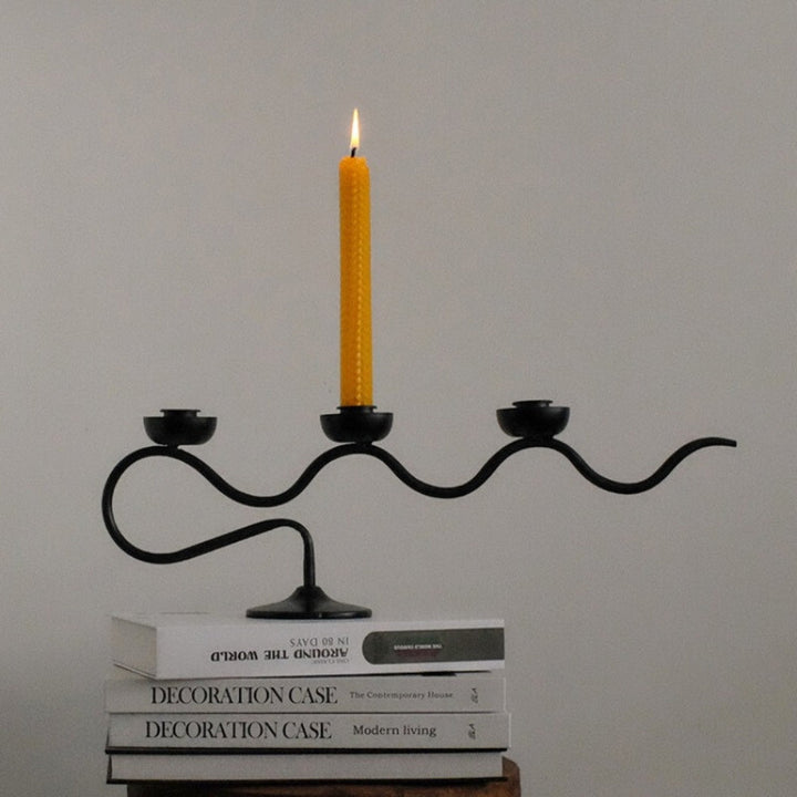 BowLift | Tri Iron Twisted Candle Holder