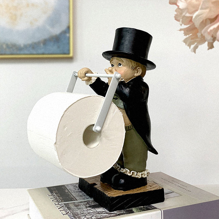 Gentleman Paper Towel Holder Decoration | Bowlift