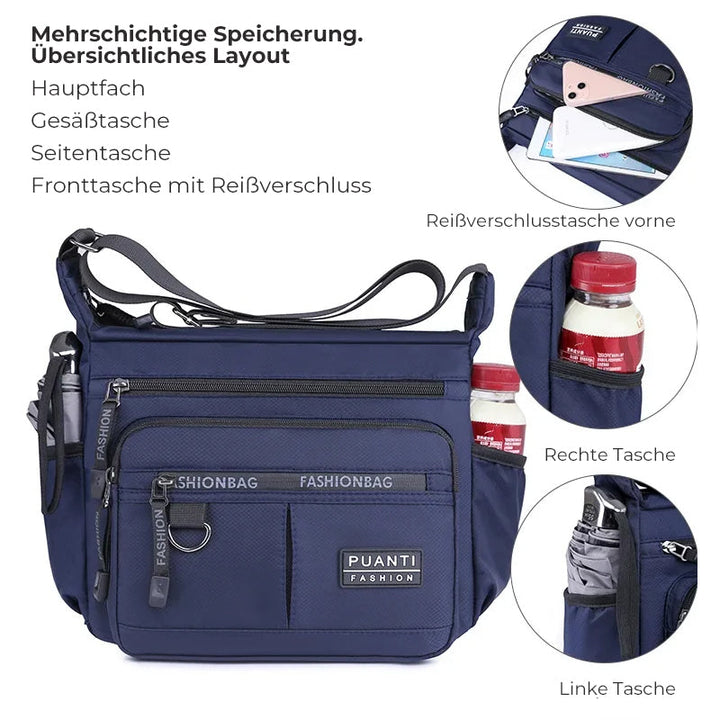 Men's messenger bag with multiple pockets | Bowlift