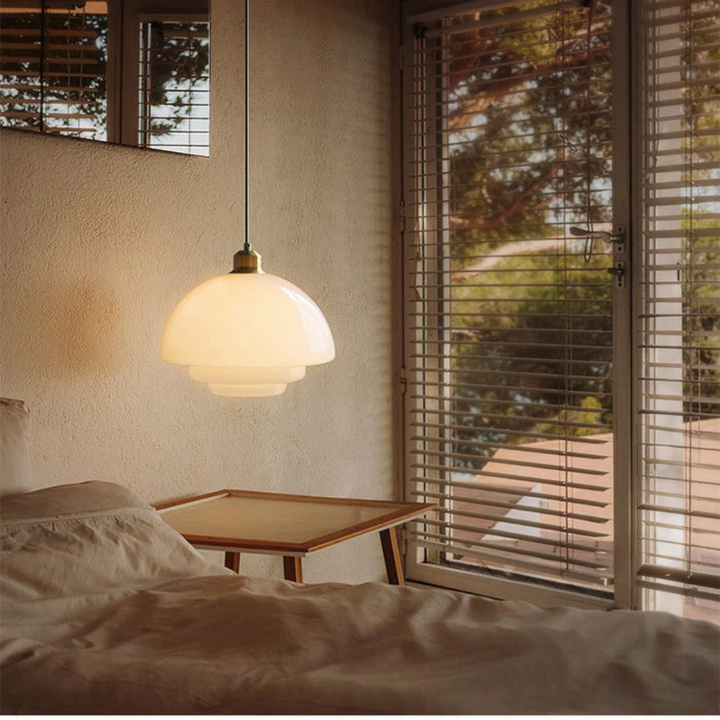 BowLift | White Glass Design Pendant Lamp