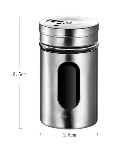 Stainless Steel Spice Jar With Rotate Cover Bowlift