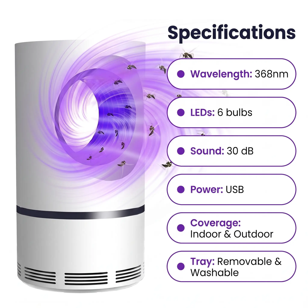 BowLift | UV Light Insect Trap - Indoor/Outdoor Mosquito Fly Killer