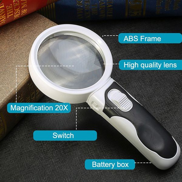 BowLift | 20X  magnifying glass with LED light
