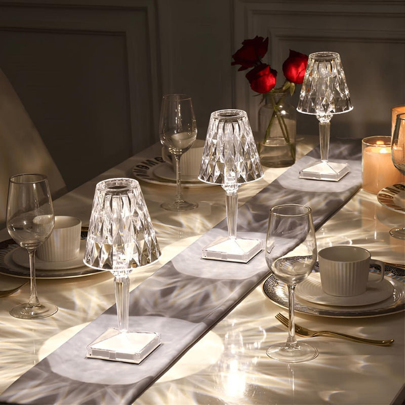 Crystal Table Lamp with Touch Control - LumeCrystal | Bowlift