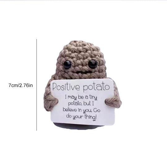 Funny Gift Knitted Positive Potato Bowlift