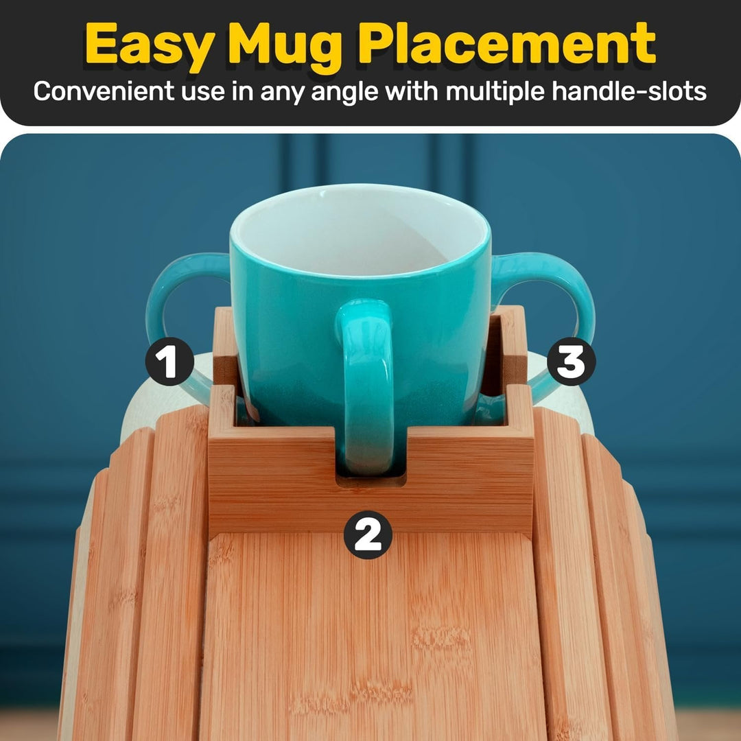 BowLift | BambooSip – Elegant Couch Cup Holder