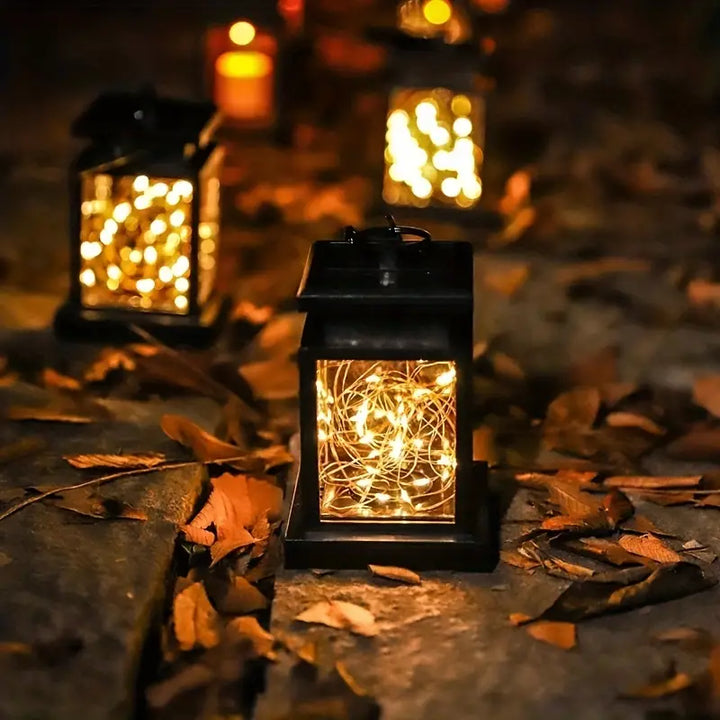 BowLift | Solar LED Lantern with Light Wire and Hanging Clip – Waterproof Garden Lighting for Terrace and Balcony