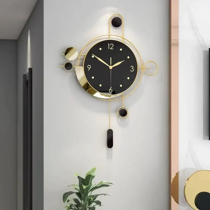 BowLift | Art Deco Gold and Black Wall Clock