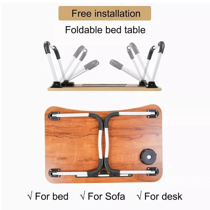 Wooden Folding Laptop Desk Bowlift