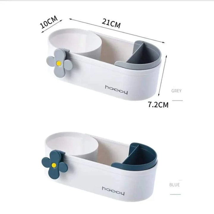 Wall Mounted Cute Hair Dryer Blower Organizer Rack Bowlift