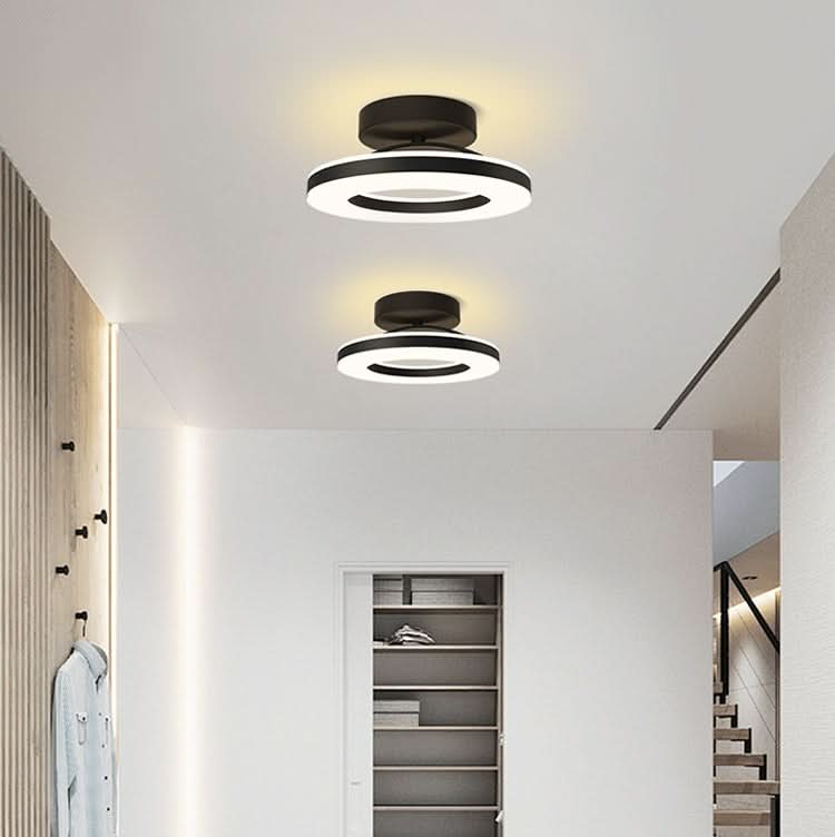 BowLift | ZAYNO Black LED Ceiling Light – Modern Flush Mount