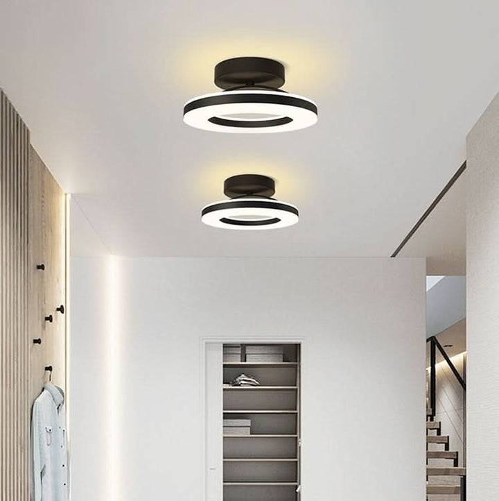 BowLift | ZAYNO Black LED Ceiling Light – Modern Flush Mount
