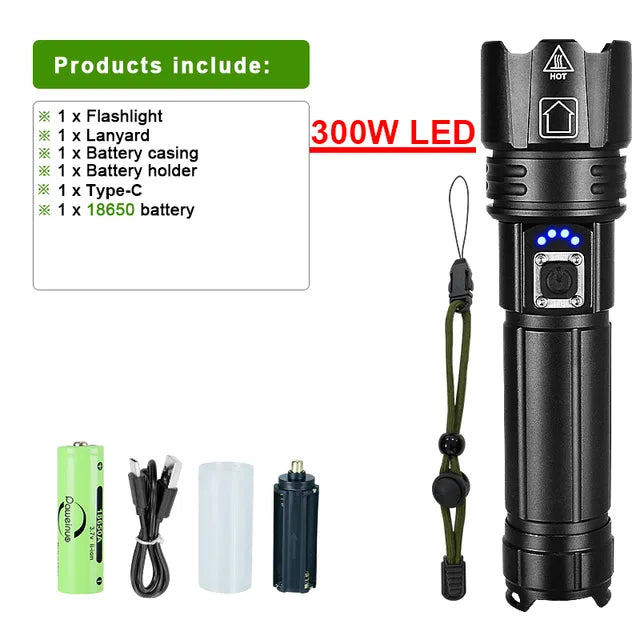 Rechargeable LED Flashlight for Adventure Bowlift