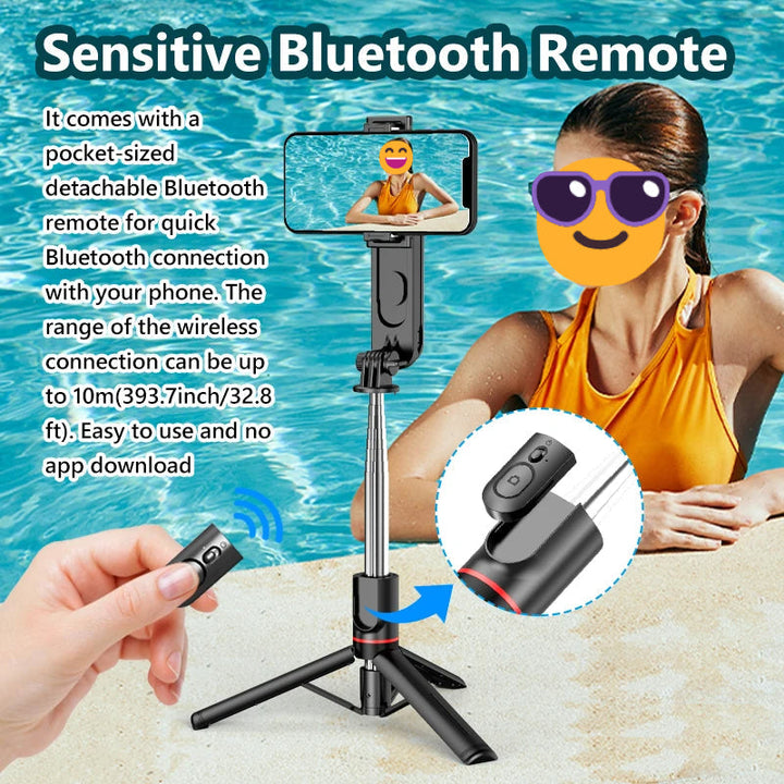BowLift | Ultra Foldable Built-In Lighting Selfie Stick Tripod
