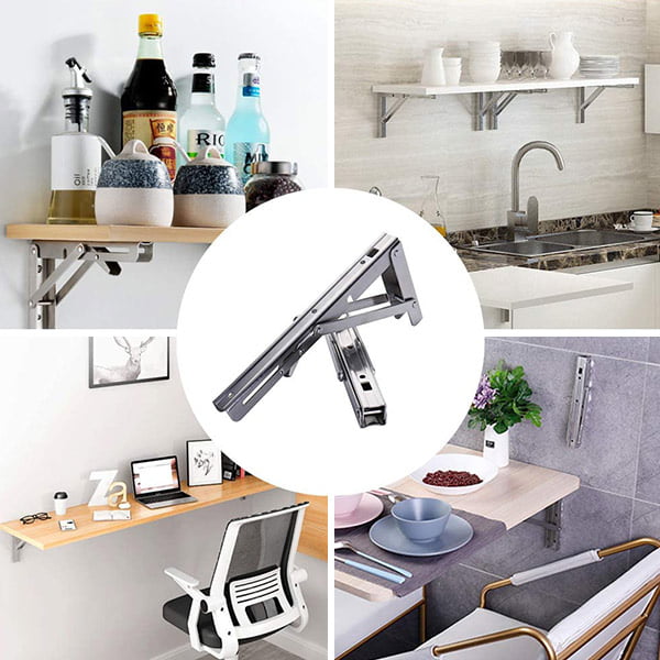 Foldable Bracket | 2 sets thick stainless steel folding table bracket | Bowlift