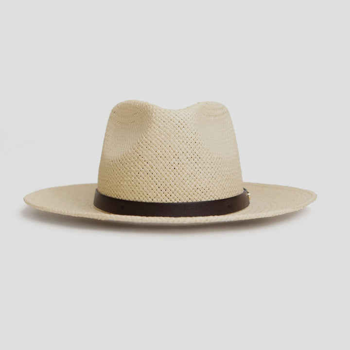 Modern Minimalist Straw Fedora Hat – Coffee | Bowlift