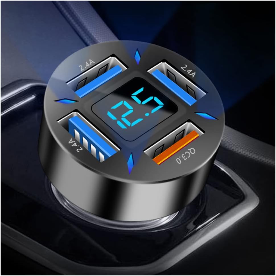 BowLift | Car Charger 66W Super Fast Charging with USB PD & QC 3.0 – Universal for 12-24V Cigarette Lighter