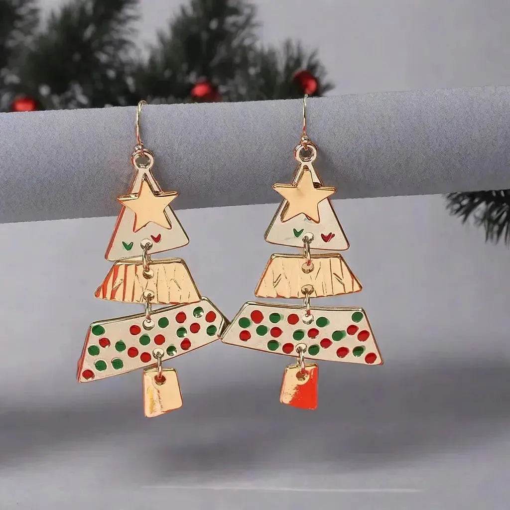 BowLift | Christmas Tree Necklace And Earrings Fashion Pendant Necklace Suit