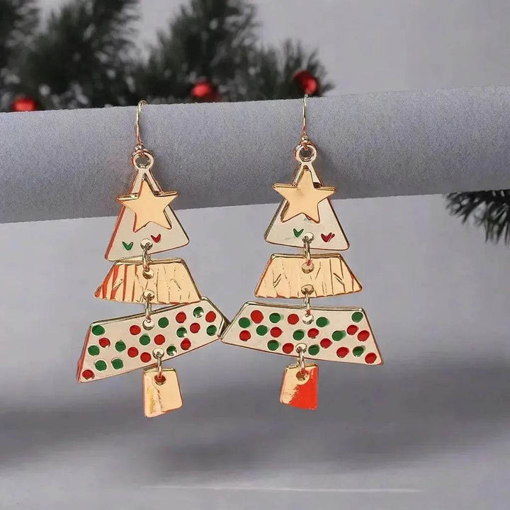 BowLift | Christmas Tree Necklace And Earrings Fashion Pendant Necklace Suit
