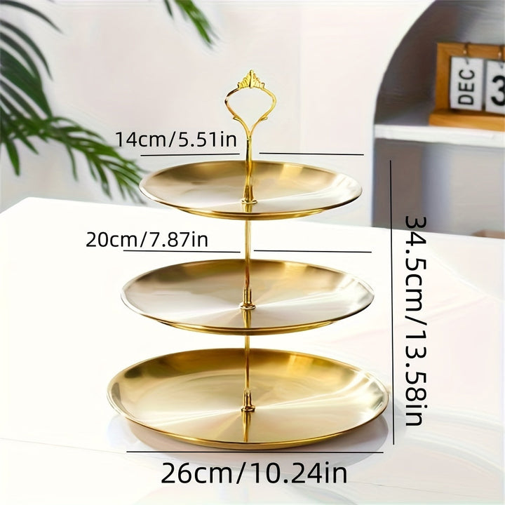 SteelTower - Elegant Triple Serving Plate for Parties Bowlift