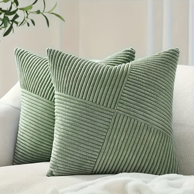 BowLift | NordLiv Pillowcase Set | Boho Style | Soft Cord | 2 pieces, 45×45 cm, 50x50cm