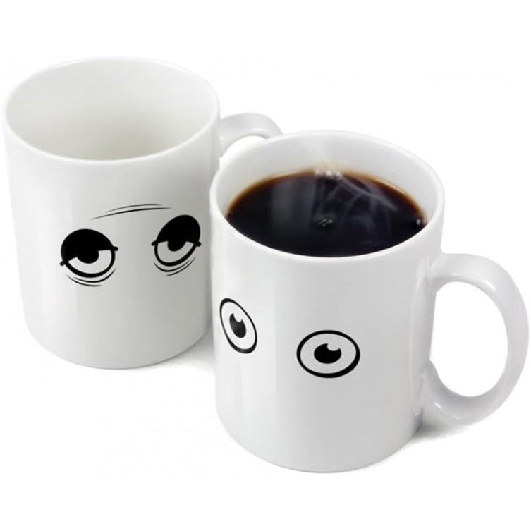Wake-Up Eyes Magic Heat Sensitive Color Changing Ceramic Coffee Mug | Bowlift