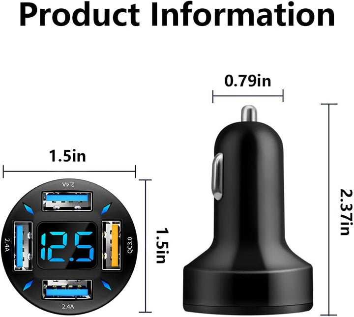 BowLift | Car Charger 66W Super Fast Charging with USB PD & QC 3.0 – Universal for 12-24V Cigarette Lighter