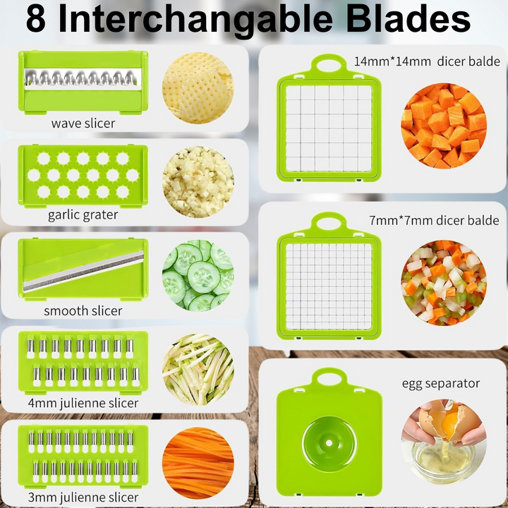 13-in-1 Vegetable Cutter | Faster when Cooking | Bowlift