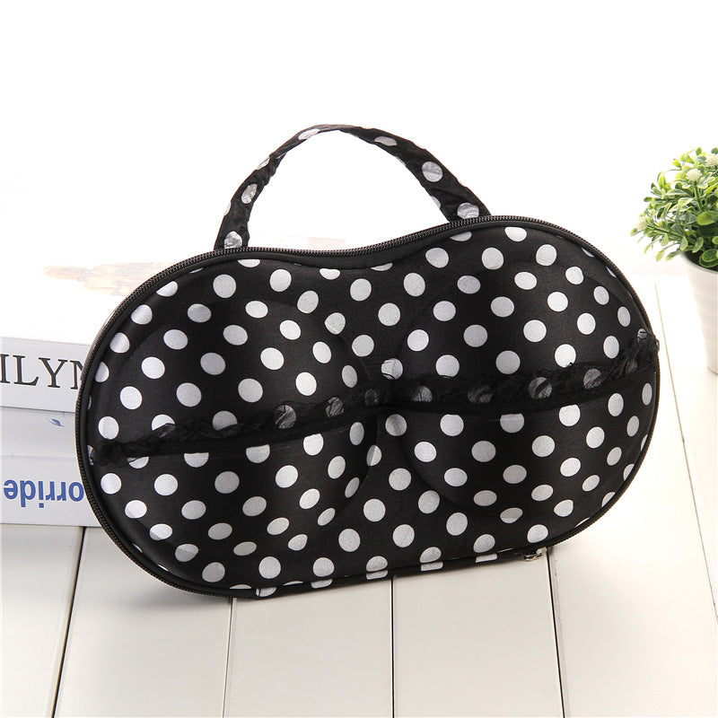 Polka Dot Travel Makeup Organizer Case Bowlift