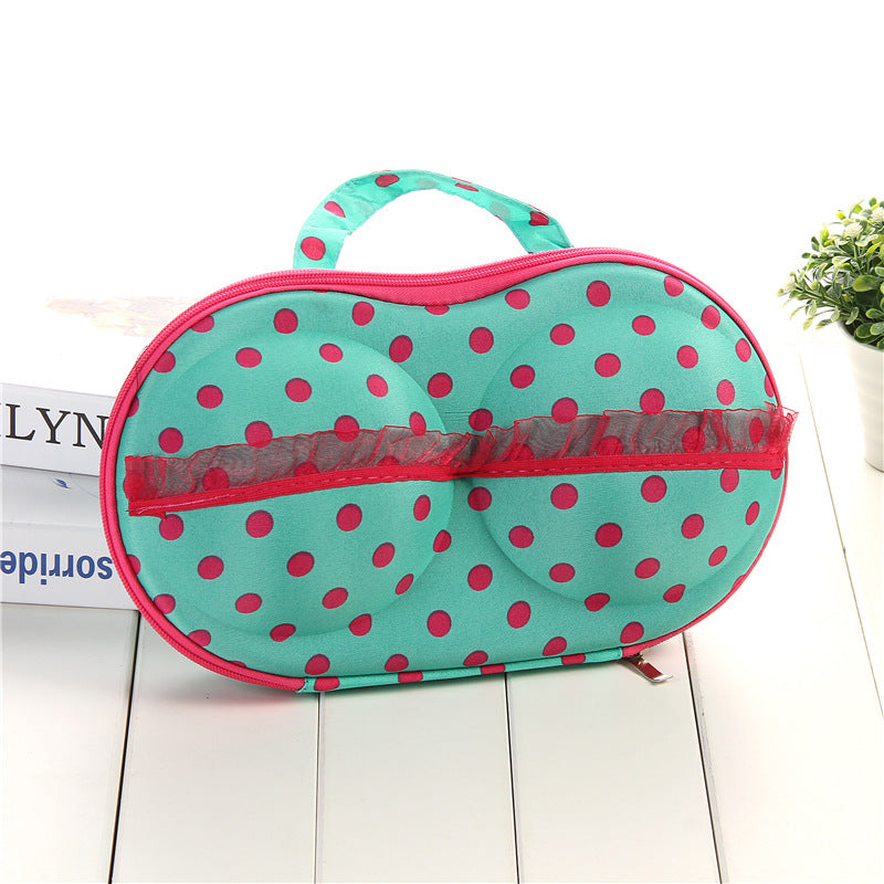 Polka Dot Travel Makeup Organizer Case Bowlift