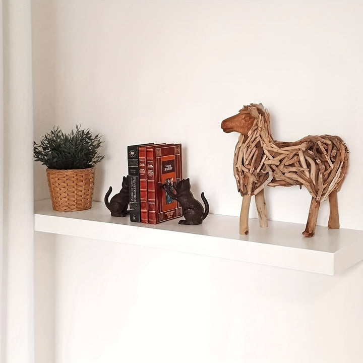 VintageCat - Rustic Cast Iron Bookends for Stylish Interiors Bowlift