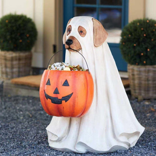 BowLift | Pumpkin Puppy Resin Garden Decor