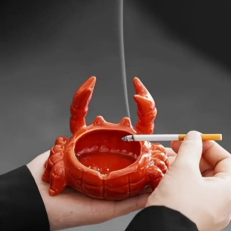 CrabbySmoke – Unique crab-shaped ashtray with lid Bowlift