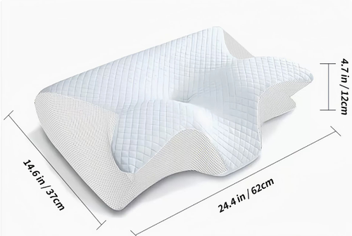 BowLift | Pillow for Sleep Apnea & Snoring Relief – Ergonomic Memory Foam Anti-Snore Pillow for Better Breathing & Deep Sleep Support