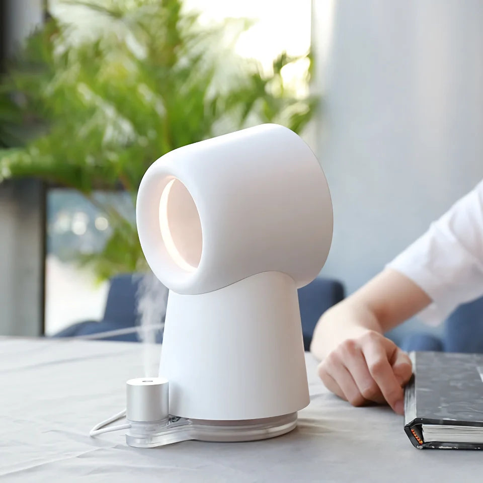 Bladeless USB Humidifier Fan with LED Night Light | Bowlift