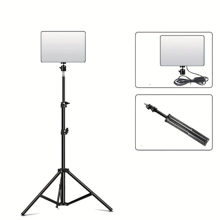 BowLift | Adjustable LED Lamp Stand for Photography and Video – 1.1m Height, Sturdy Aluminum Stand with Lamp