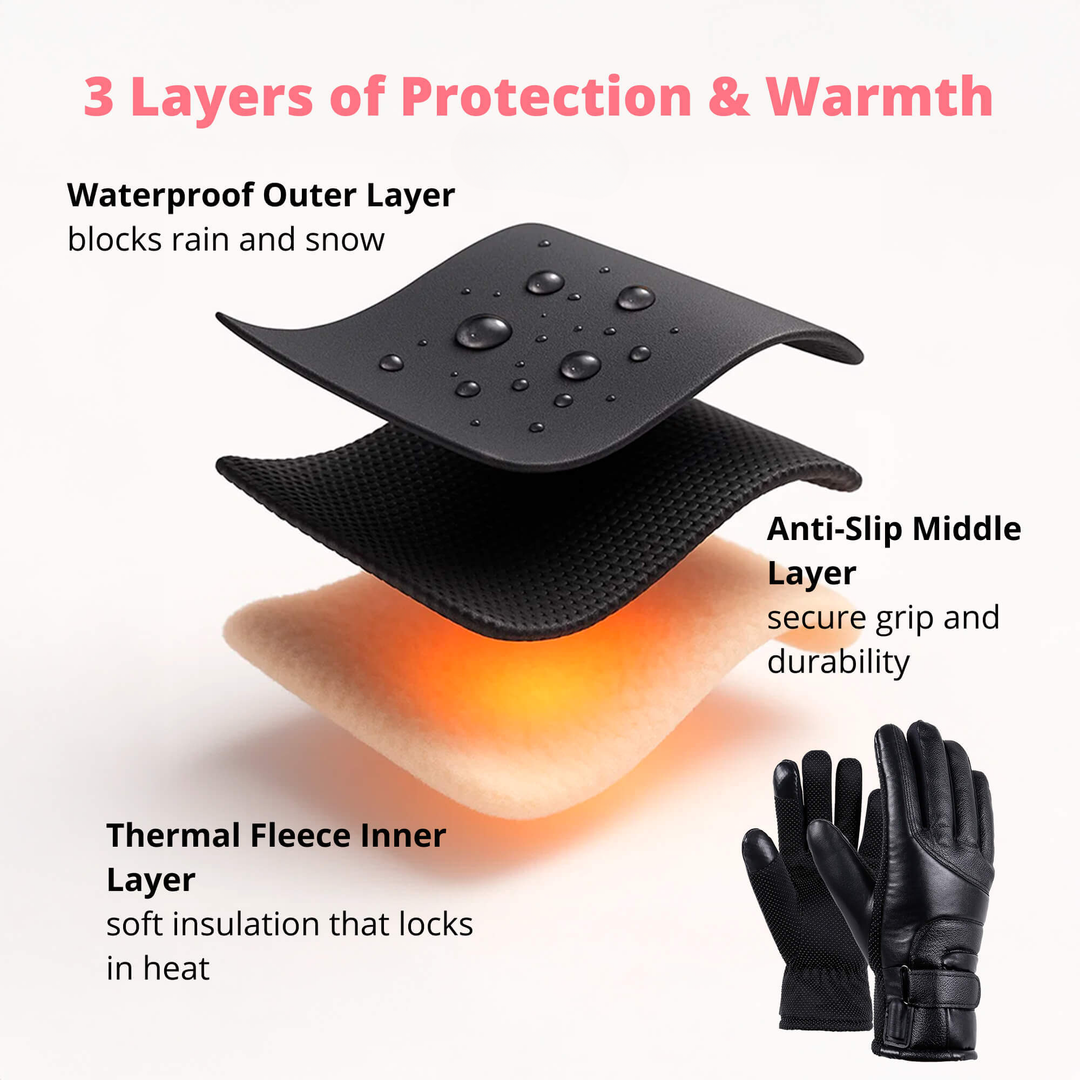 BowLift | Heated Gloves for Women UK – Ladies Thermal Waterproof Winter Gloves with Touch Screen & USB Rechargeable Warm Design