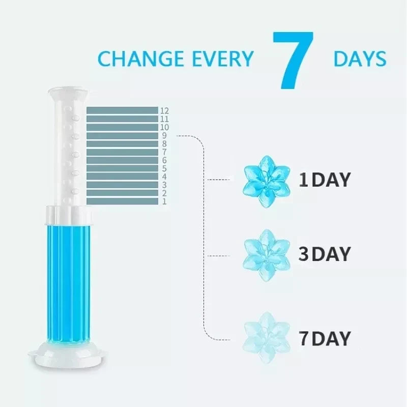 Toilet Freshener Cleaner Gel Flower Stamp Bowlift